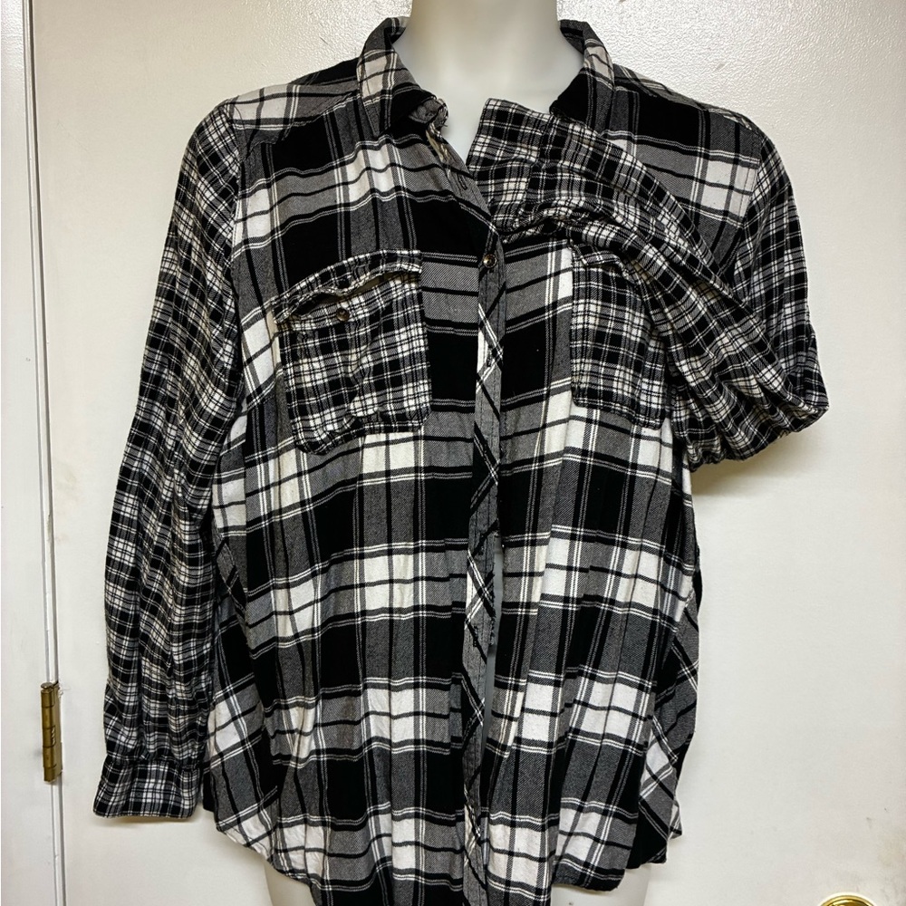 Maurices Monochrome Plaid Shirt